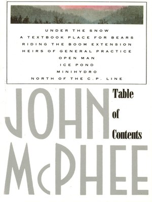 cover image of Table of Contents